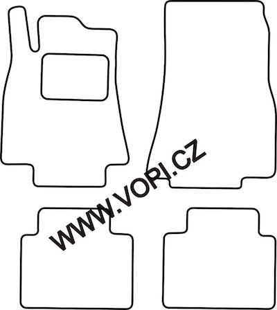 Textil-Autoteppiche Mercedes B W245 HB 2005 - 2011  Autofit (2940)